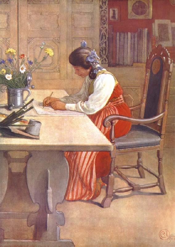 Carl Larsson Hilda oil painting picture